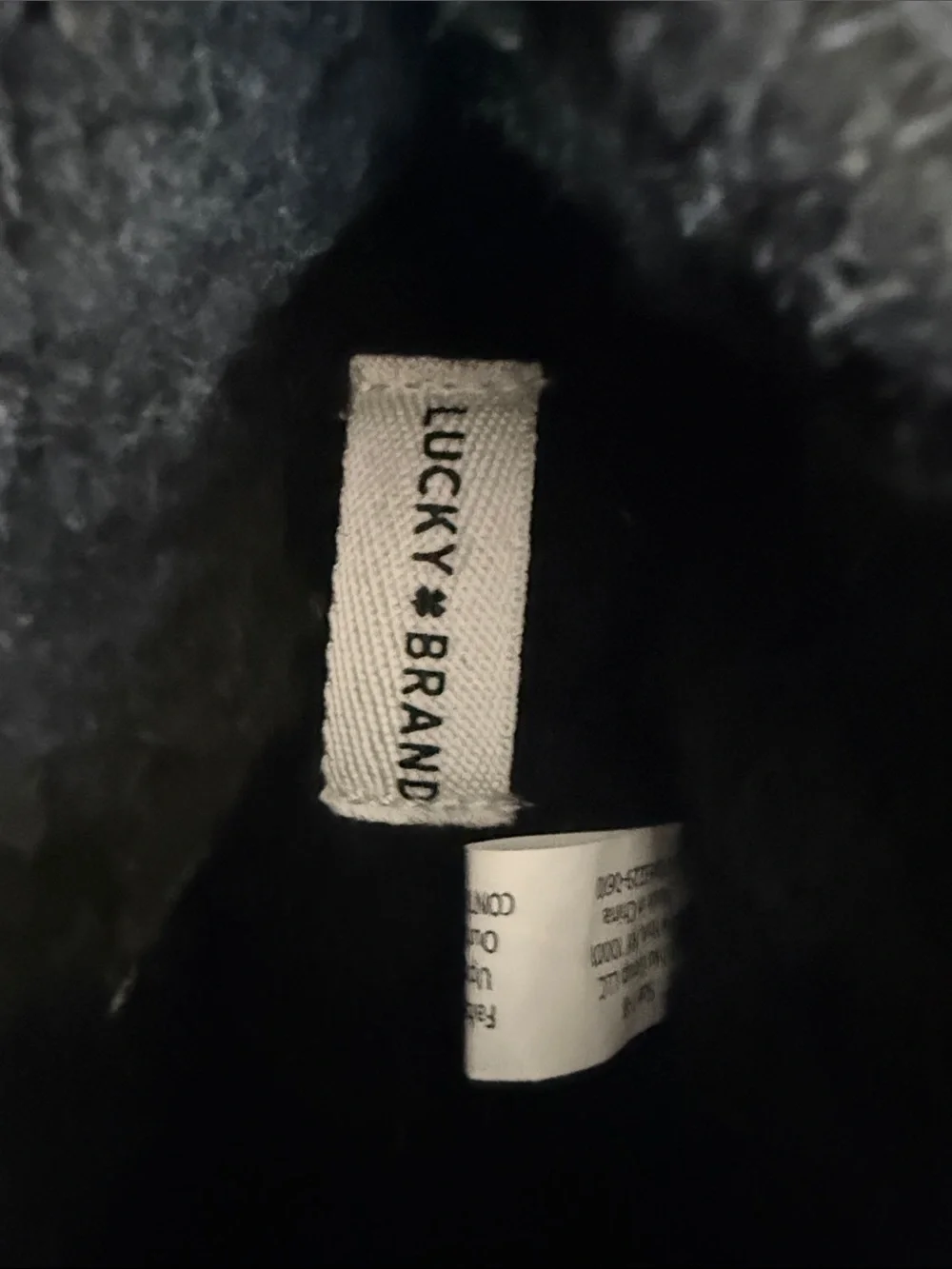 Lucky Brand Black Quilted Slip-Ons with Fleece Lining. Infant 7/8 toddler